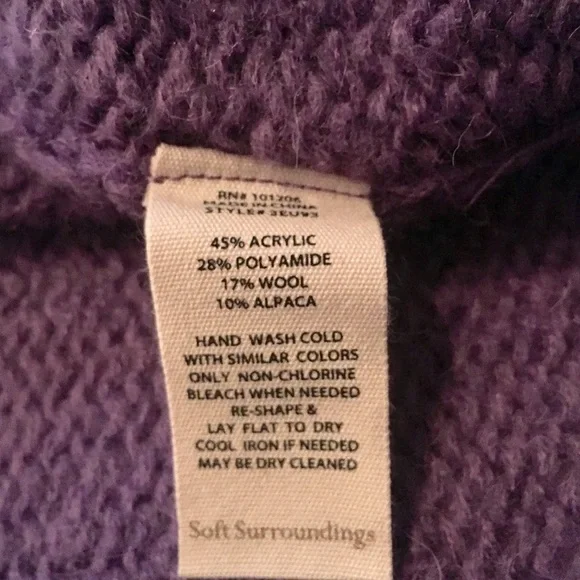 Soft Surroundings Ambrosia cardigan palace purple - Picture 6 of 7